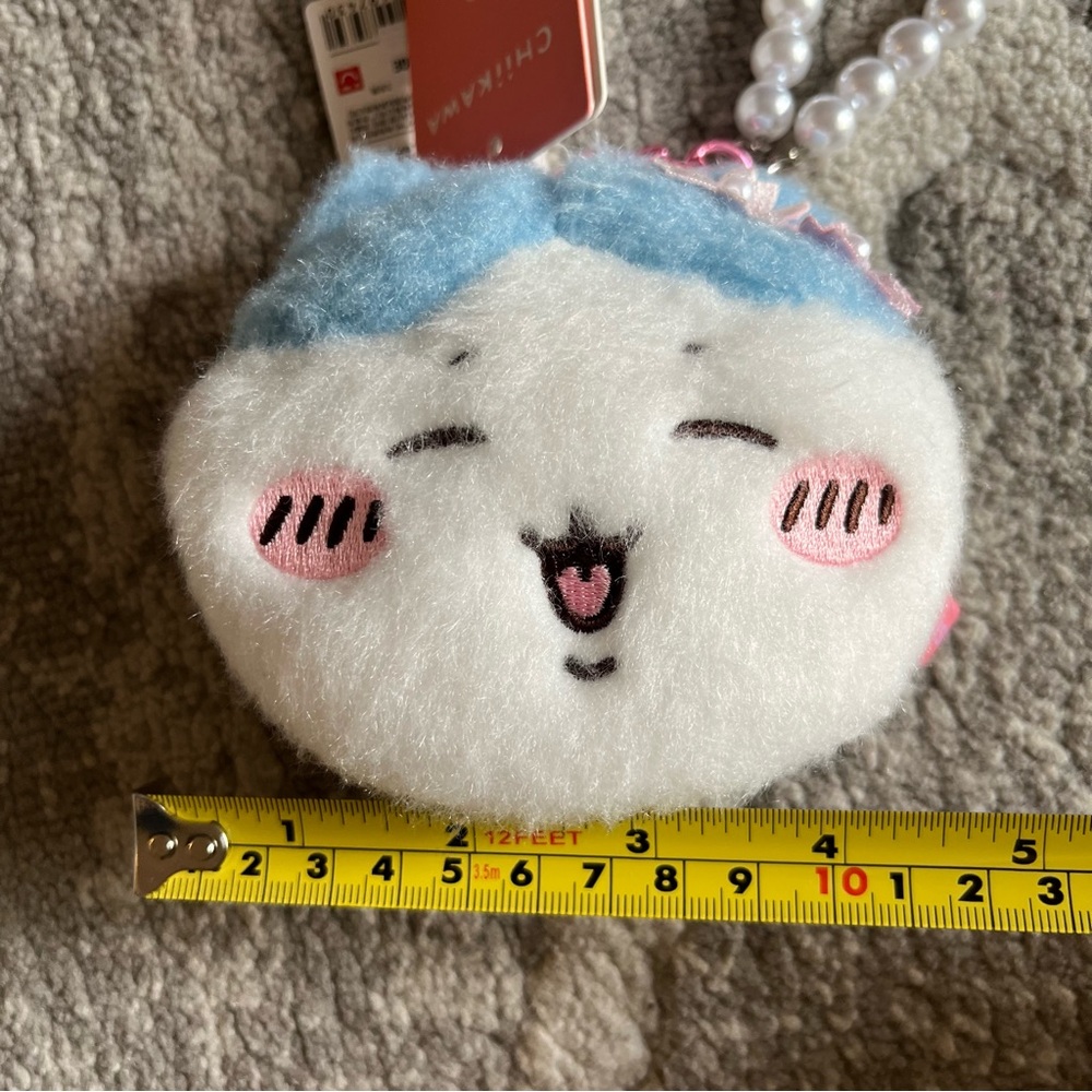 BNWT Miniso Chiikawa Sakura Season Plush Coin Purse Charm (Hachiware) - Picture 7 of 7